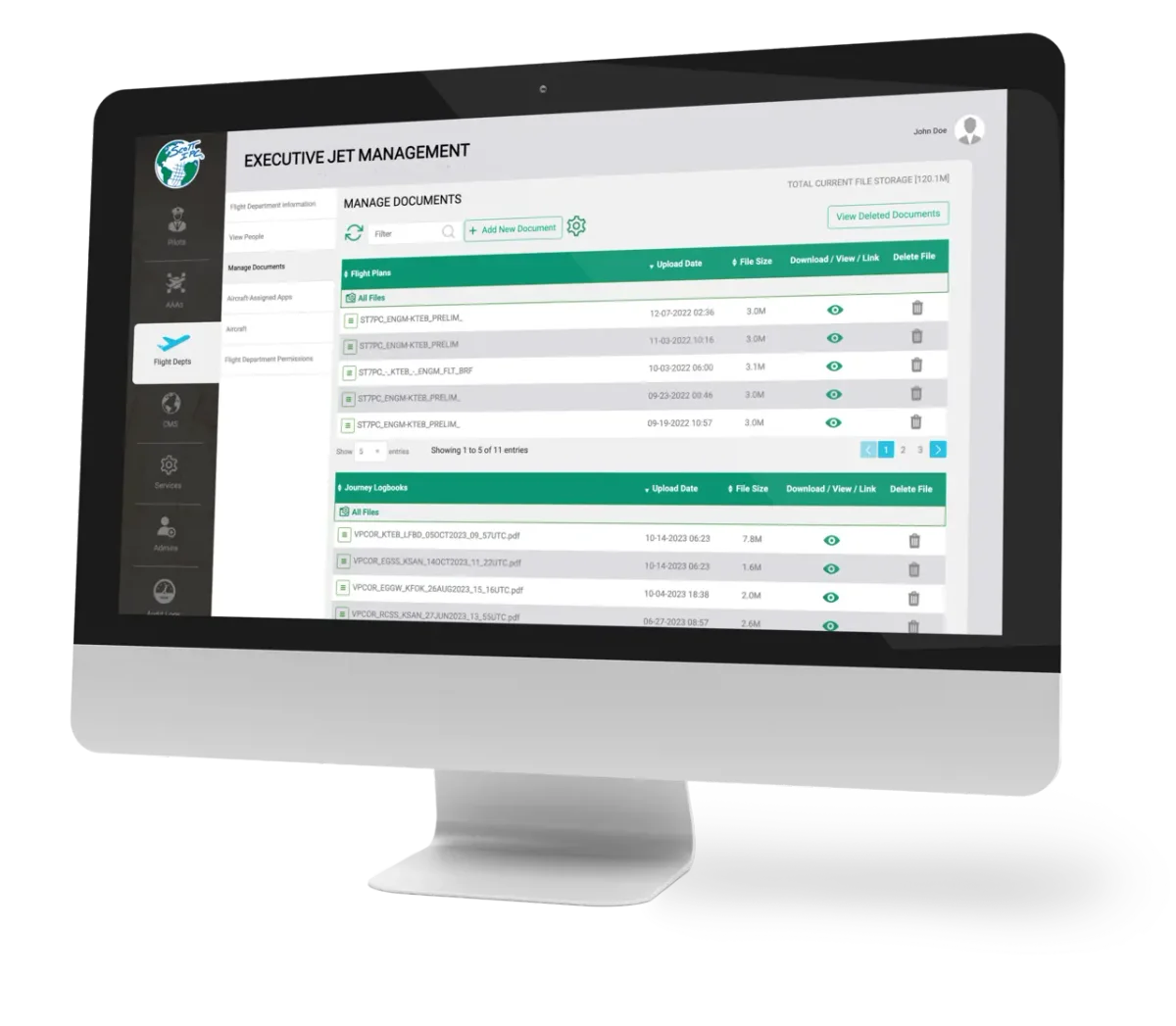 Scott IPC client portal for Executive Jet Management crews
