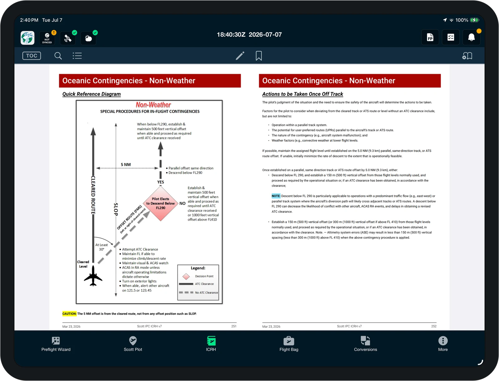 The ICRH open on an iPad