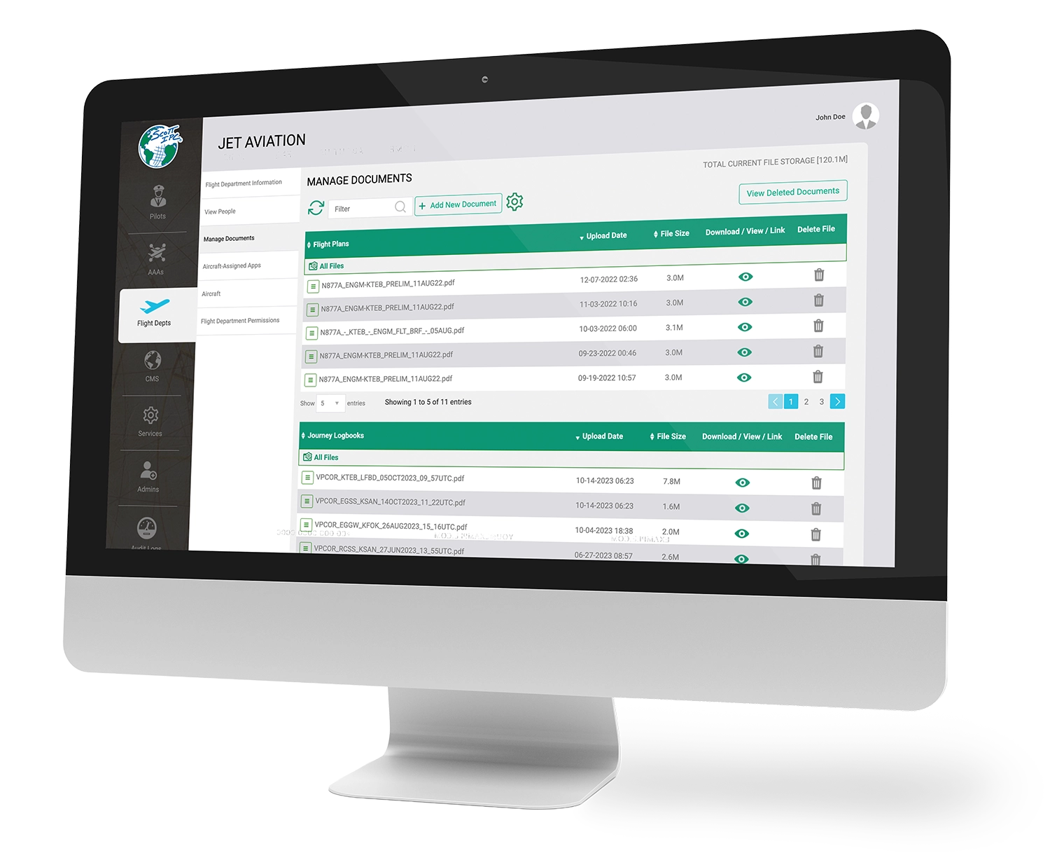 Scott IPC client portal for Jet Aviation crews