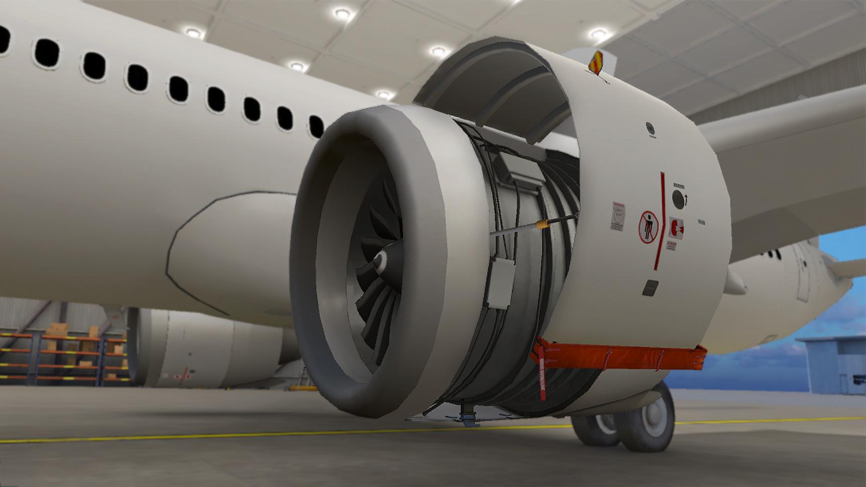 software rendering of the side of an aircraft