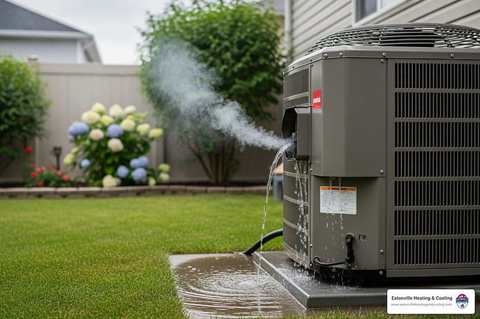 Heat pump unit in a residential setting, emphasizing the importance of 24 Hour Heat Pump Service in Tacoma, WA for urgent HVAC issues.
