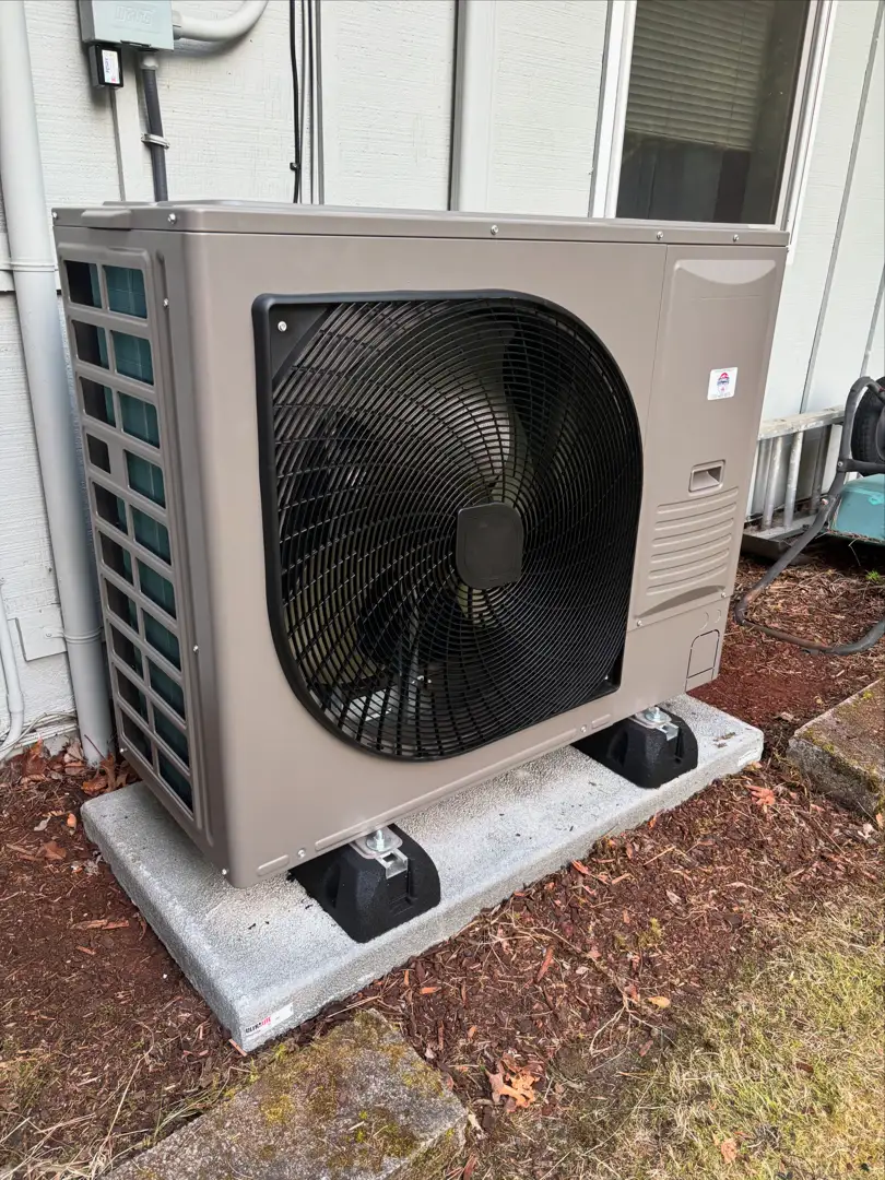 Energy Star Most Efficient label on a new high-efficiency HVAC unit Energy Star Most Efficient label on a new high-efficiency HVAC unit