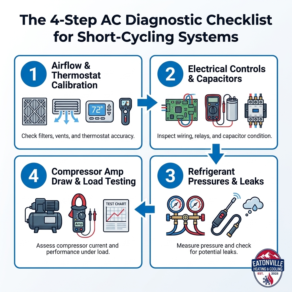 The 4-Step AC Diagnostic Checklist for Short-Cycling Systems