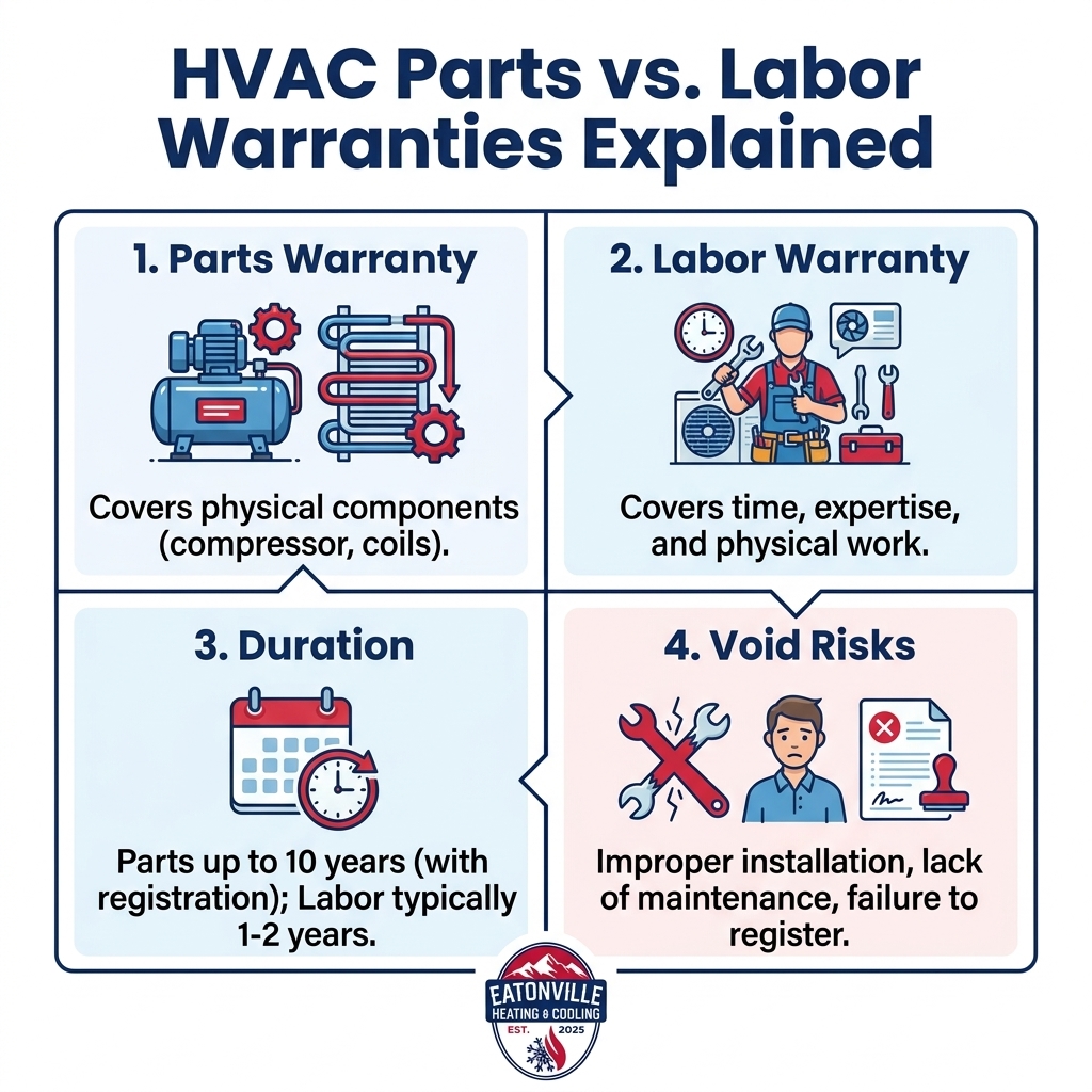 HVAC Parts vs. Labor Warranties Explained