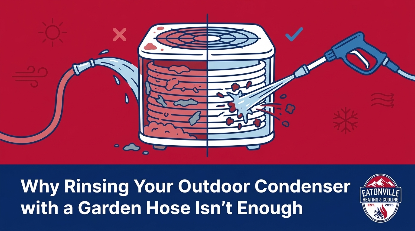 Why Rinsing Your Outdoor Condenser with a Garden Hose Isn't Enough — featured image