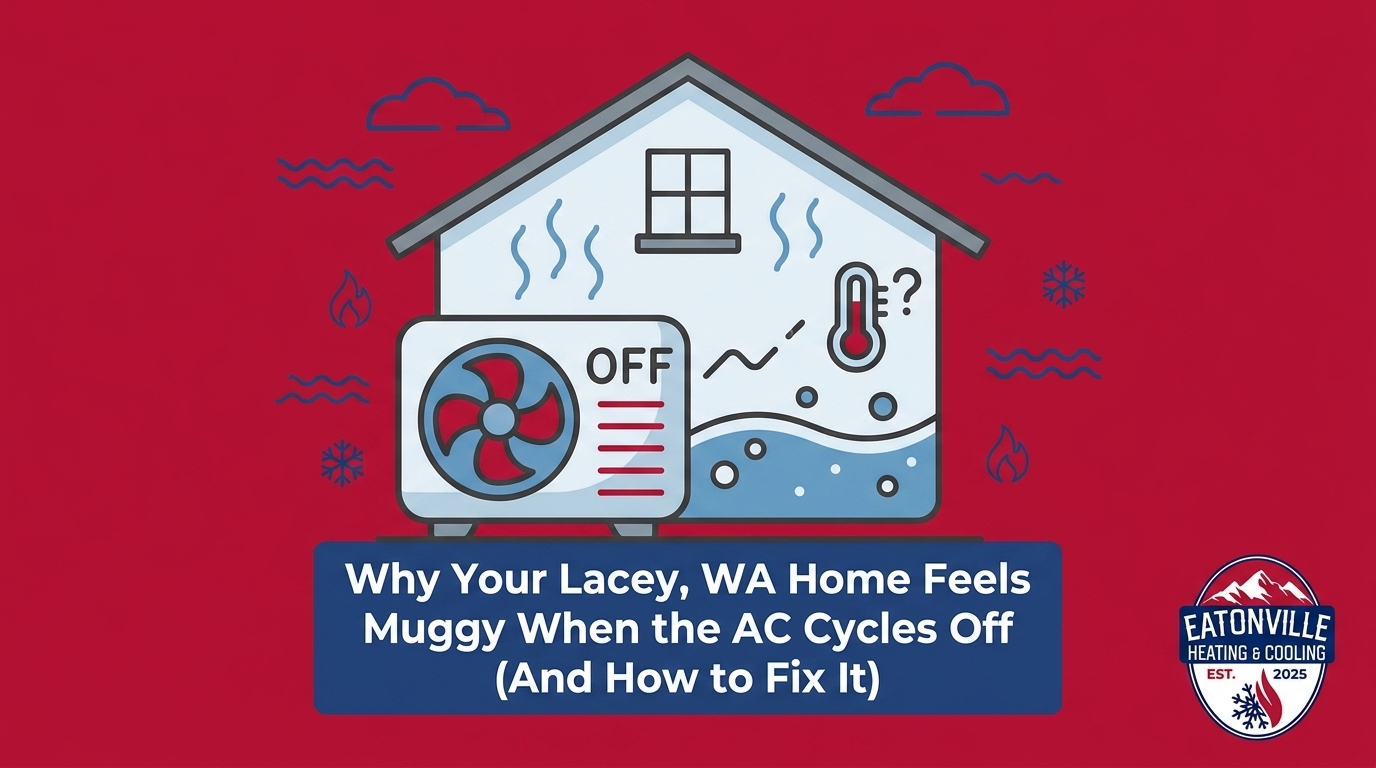 Why Your Lacey, WA Home Feels Muggy When the AC Cycles Off (And How to Fix It) — featured image
