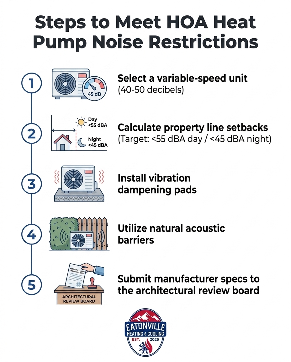 Steps to Meet HOA Heat Pump Noise Restrictions