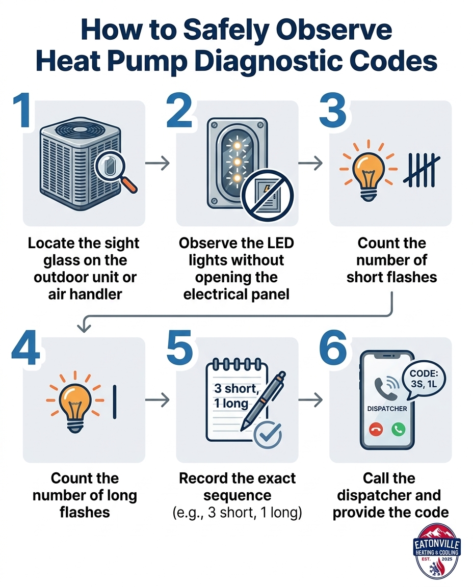 How to Safely Observe Heat Pump Diagnostic Codes