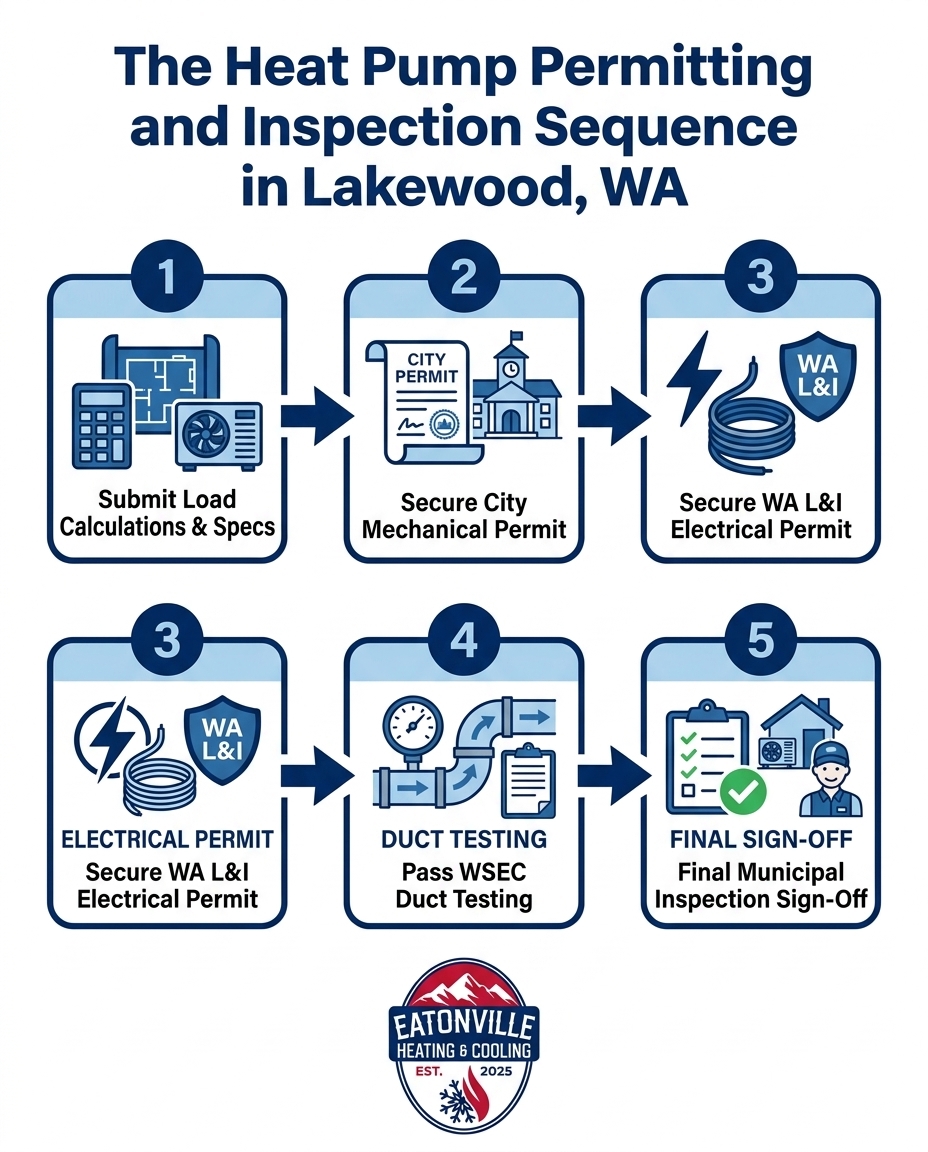 The Heat Pump Permitting and Inspection Sequence in Lakewood, WA