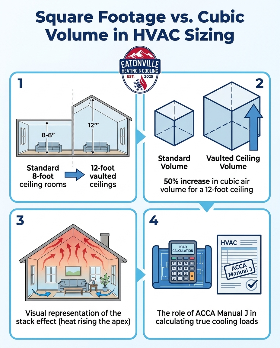 Square Footage vs. Cubic Volume in HVAC Sizing