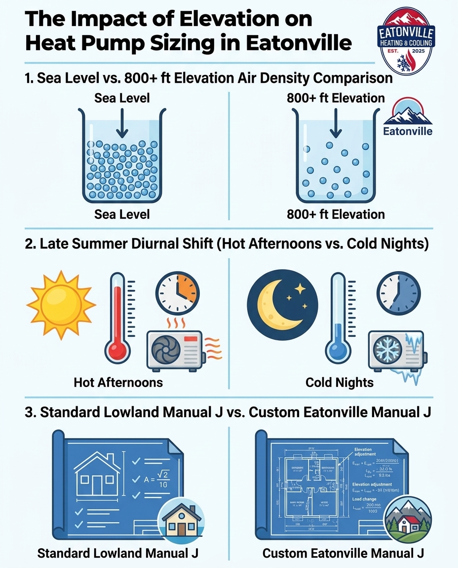 The Impact of Elevation on Heat Pump Sizing in Eatonville