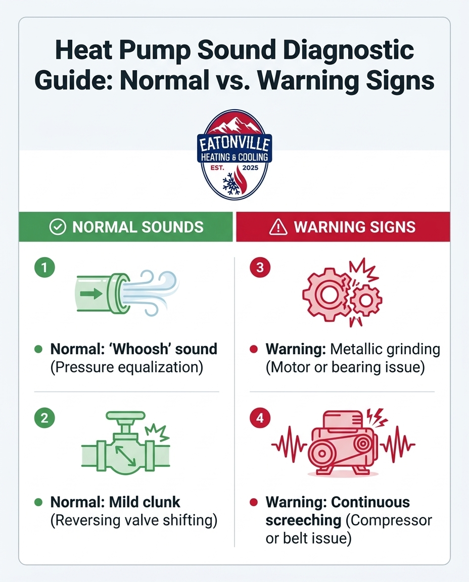 Heat Pump Sound Diagnostic Guide: Normal vs. Warning Signs