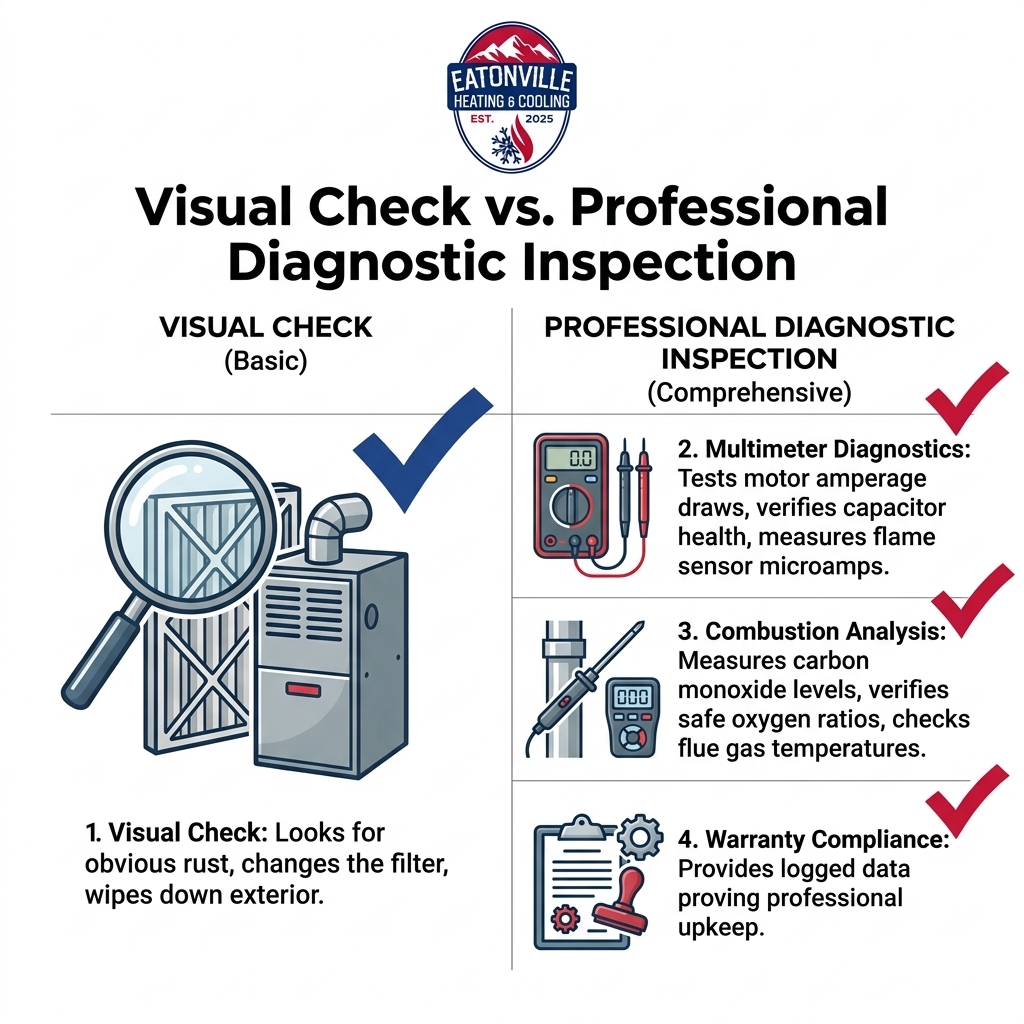 Visual Check vs. Professional Diagnostic Inspection