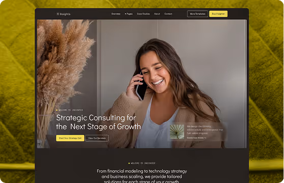 Consulting & strategist Webflow template