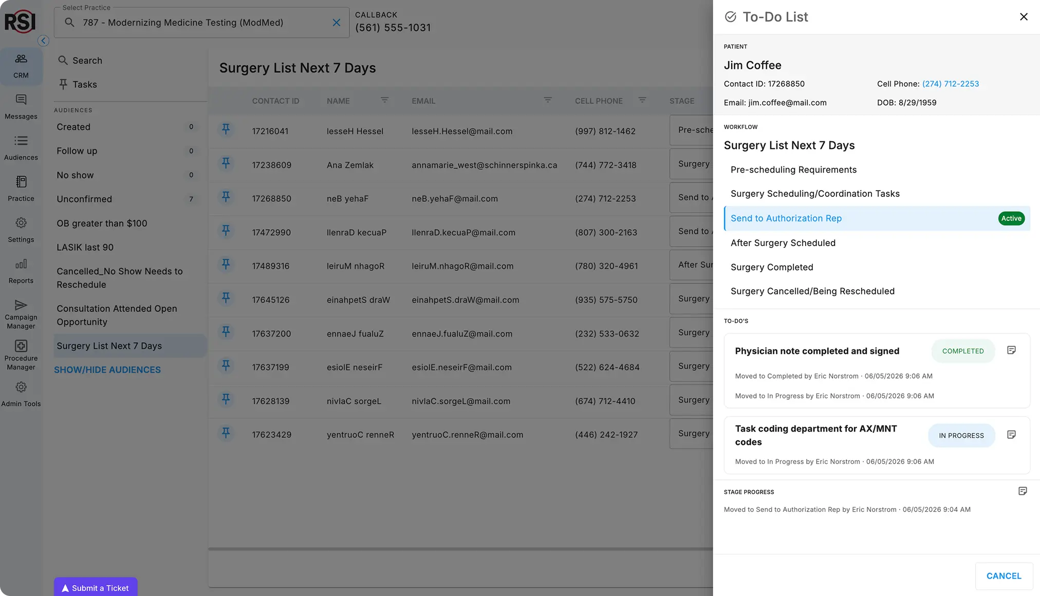 RSI CRM with To Do List
