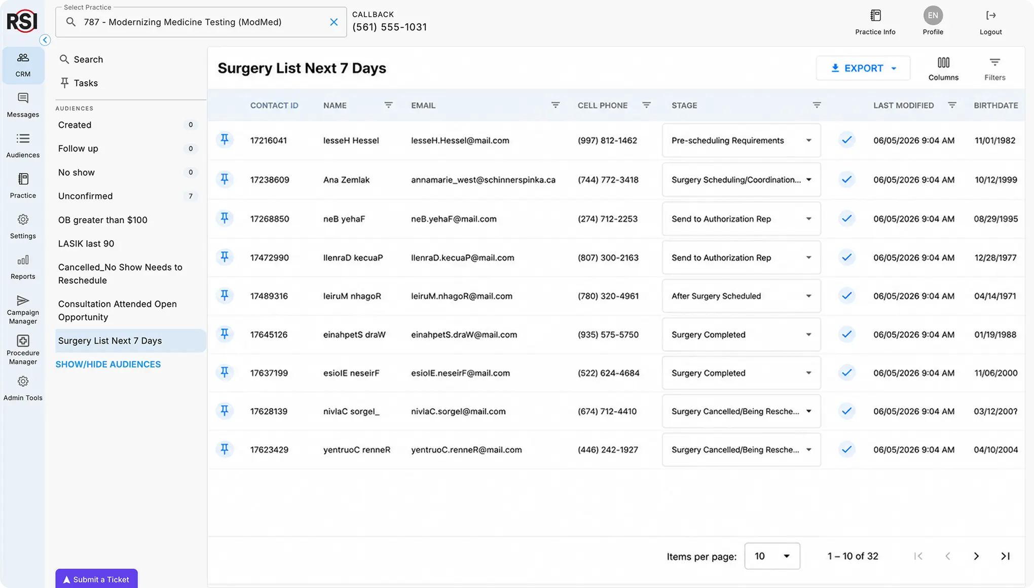 RSI Workflow Audience List