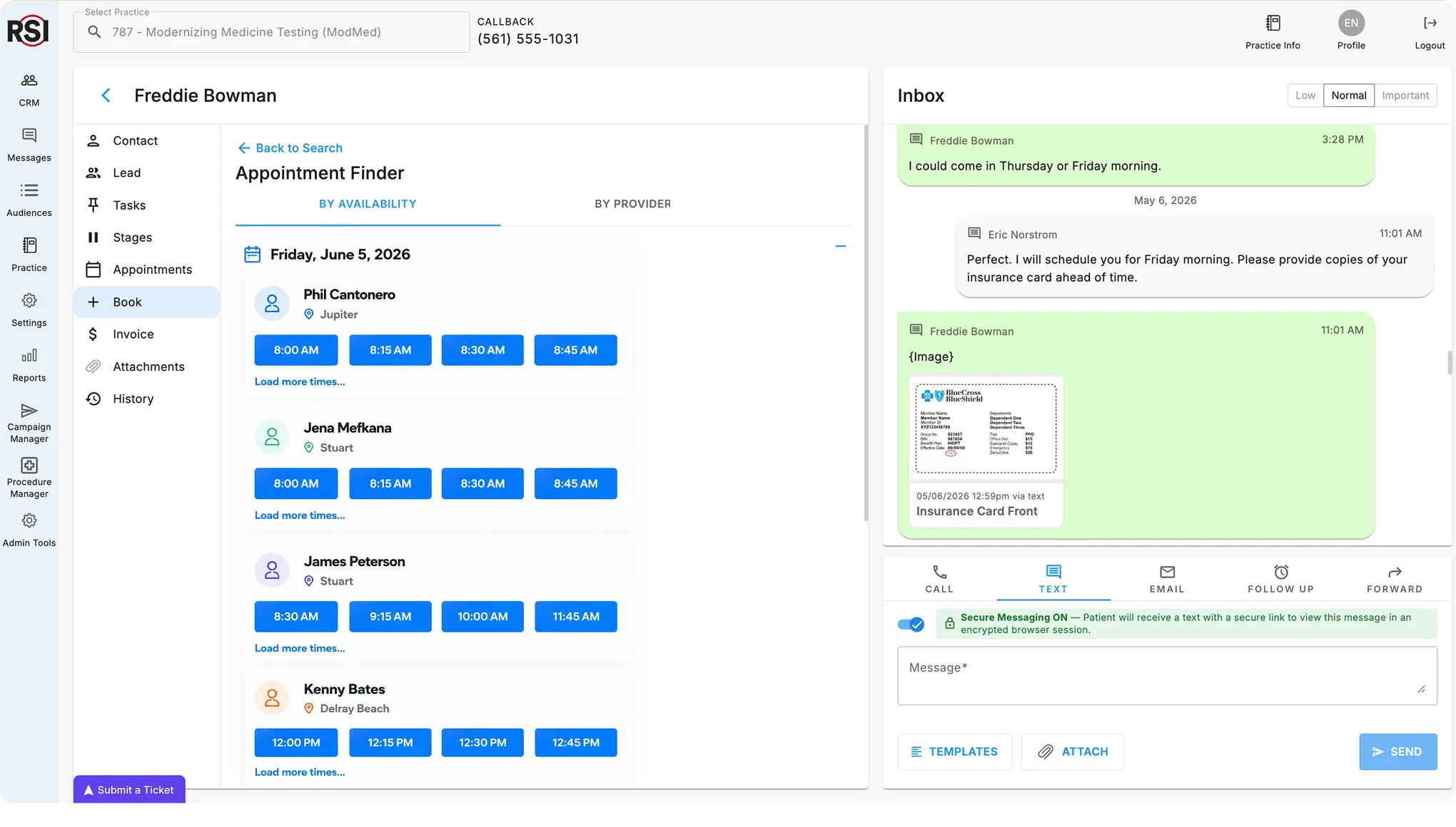 CRM Scheduling