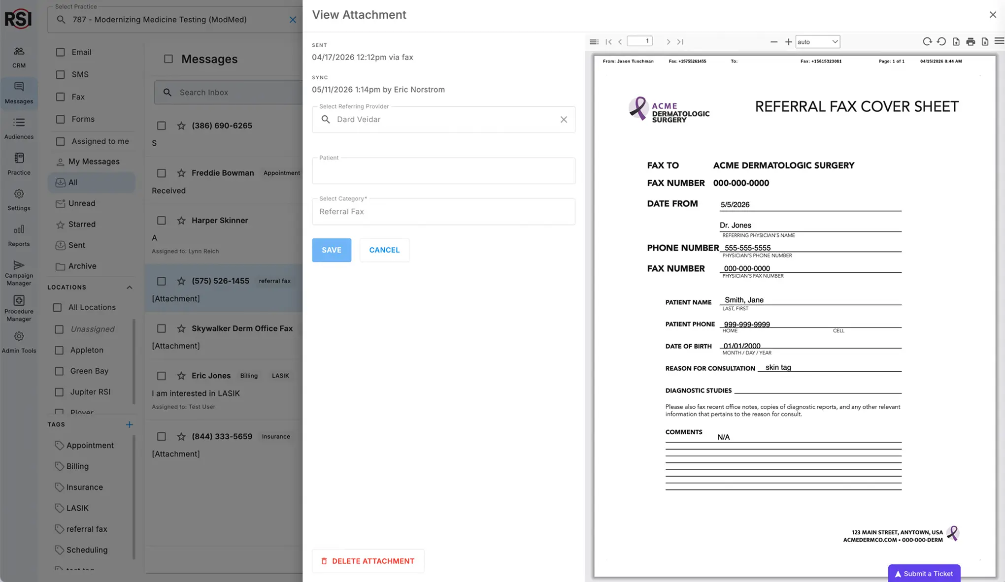 Referral Fax - goes with Consumer Messages 2