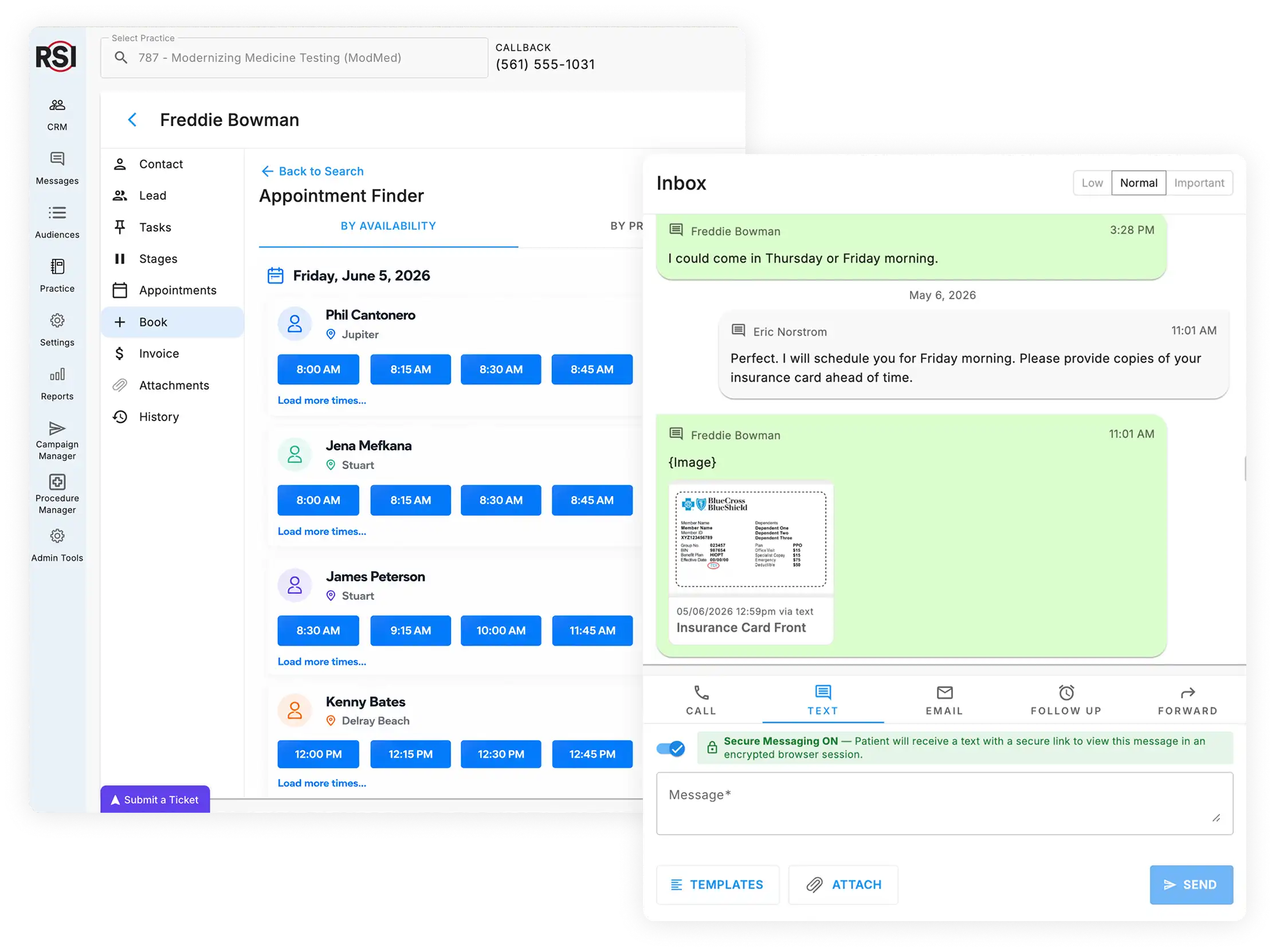 CRM Scheduling