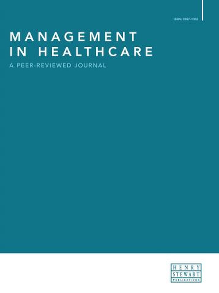 Cover of Management in Healthcare: A Peer-Reviewed Journal
