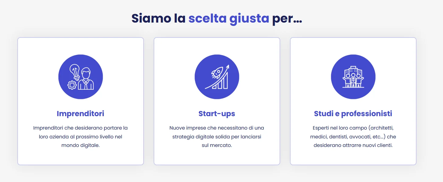 Le tipologie di clienti a cui si rivolge EAdigital Consulting
