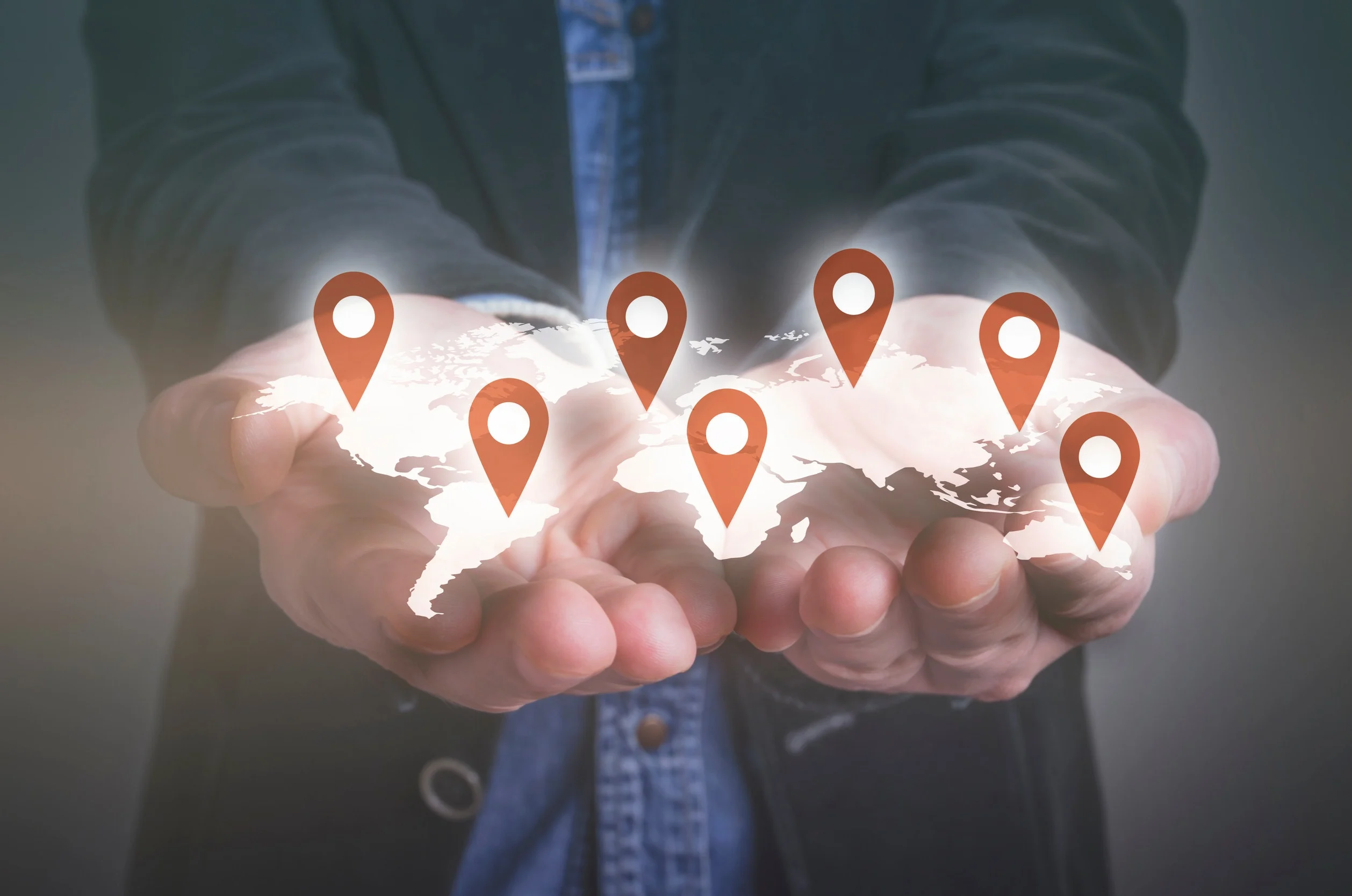 Dei segnaposti tipici delle mappe di Google