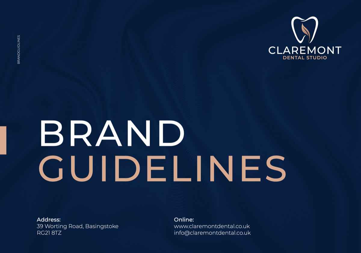 Claremont Dental Studio brand guidelines cover
