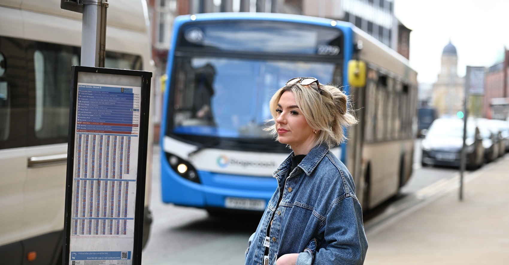 person waiting for the bus