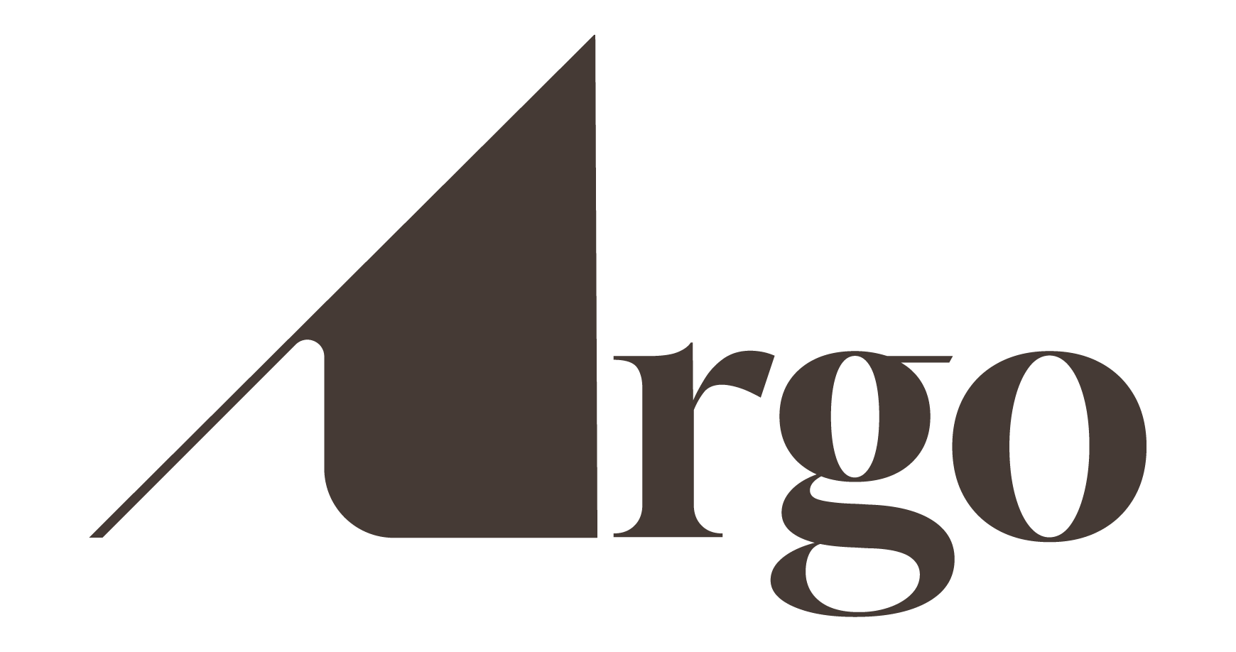Logo avec le mot 'Argo' en lettres brunes stylisées.