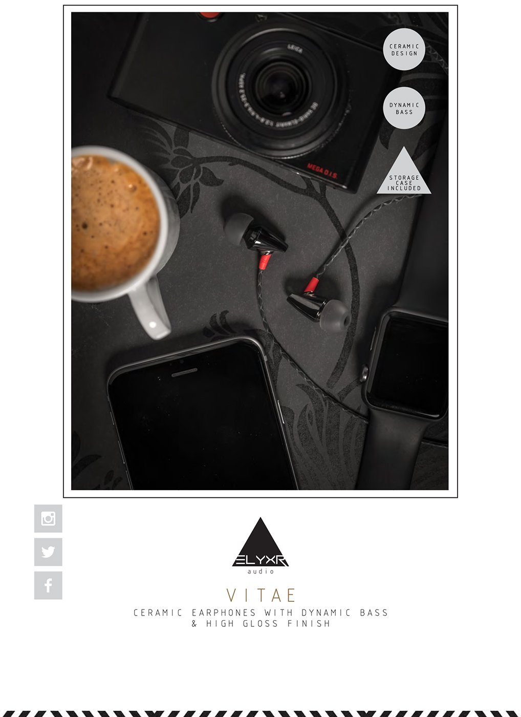 Elyxr Vitae Earphones - Commercial Photography © David Cantwell Photography