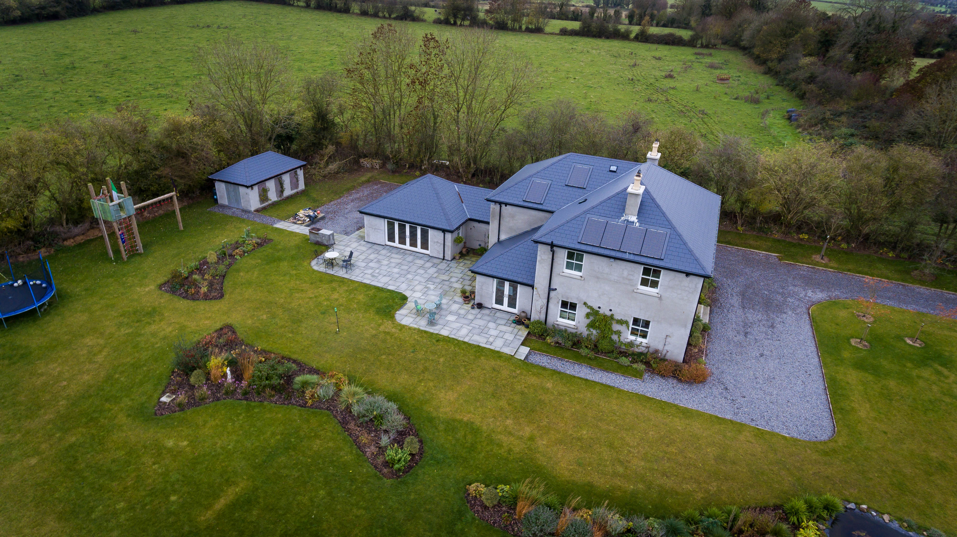 Drone Photography of House Designed by McKenna Architects © David Cantwell Photography