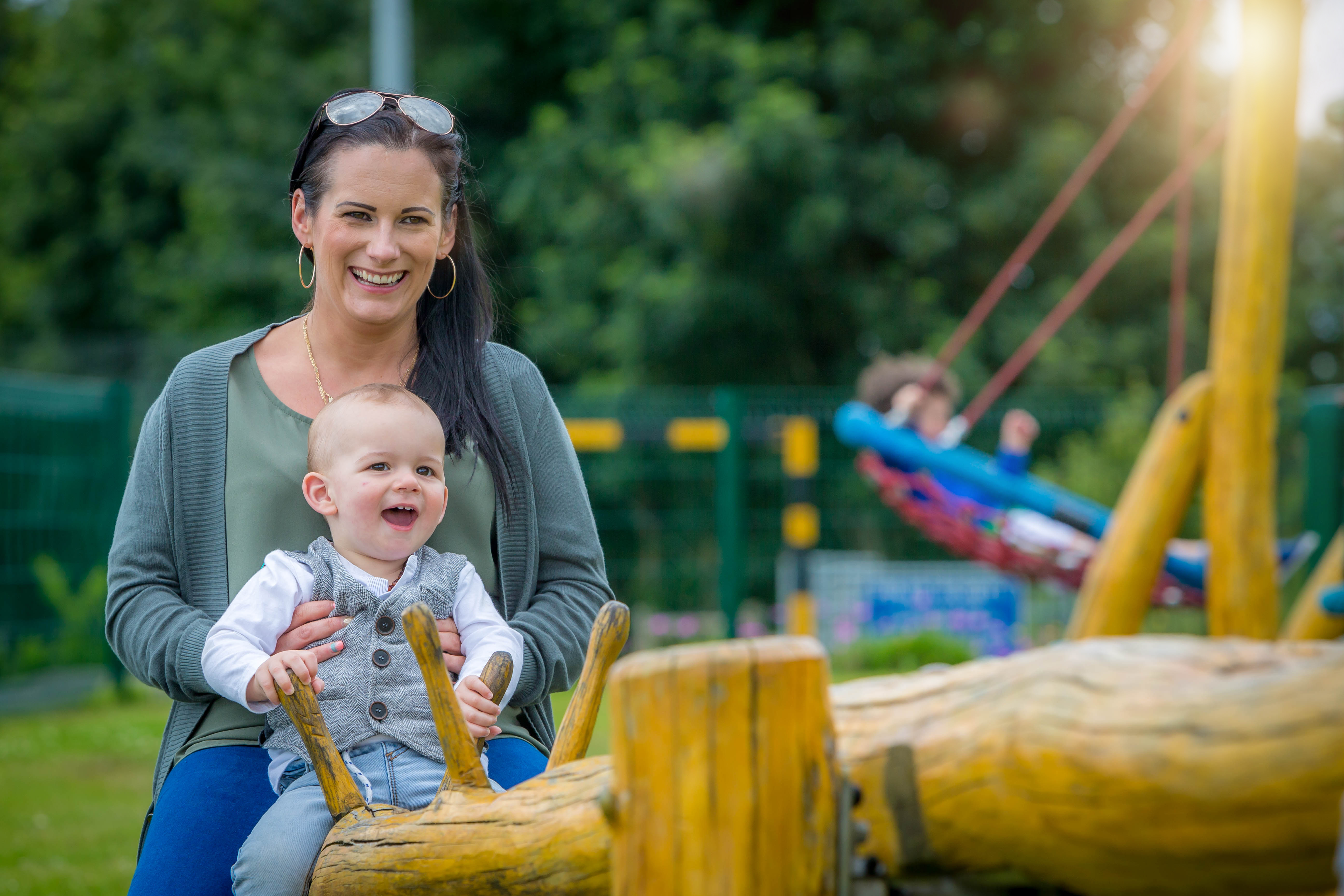 Mum & Son in Playground for Dalata Brand - Lifestyle Photography © David Cantwell Photography