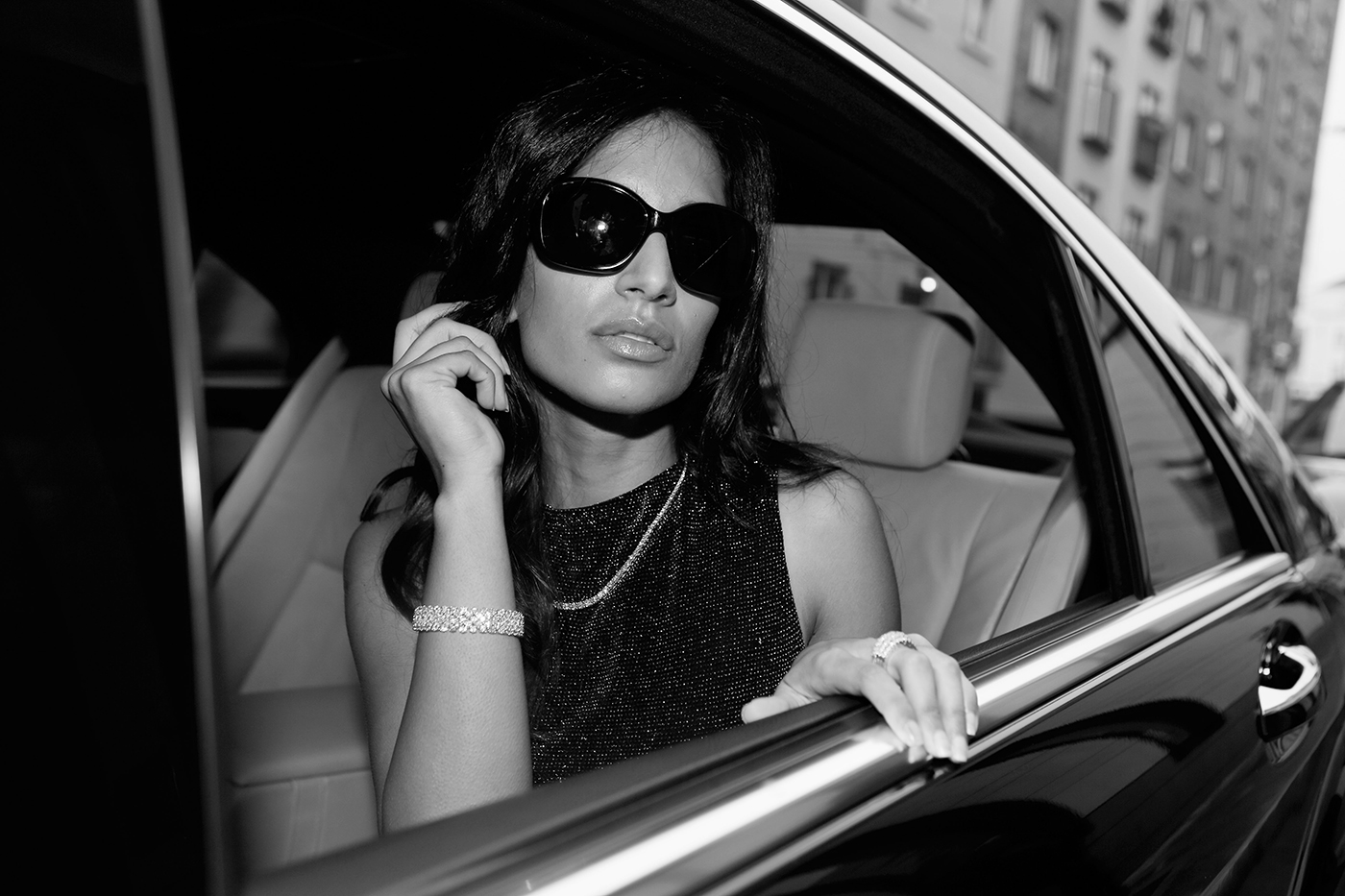 Woman in Car - Black & White Lifestyle Photography © David Cantwell Photography