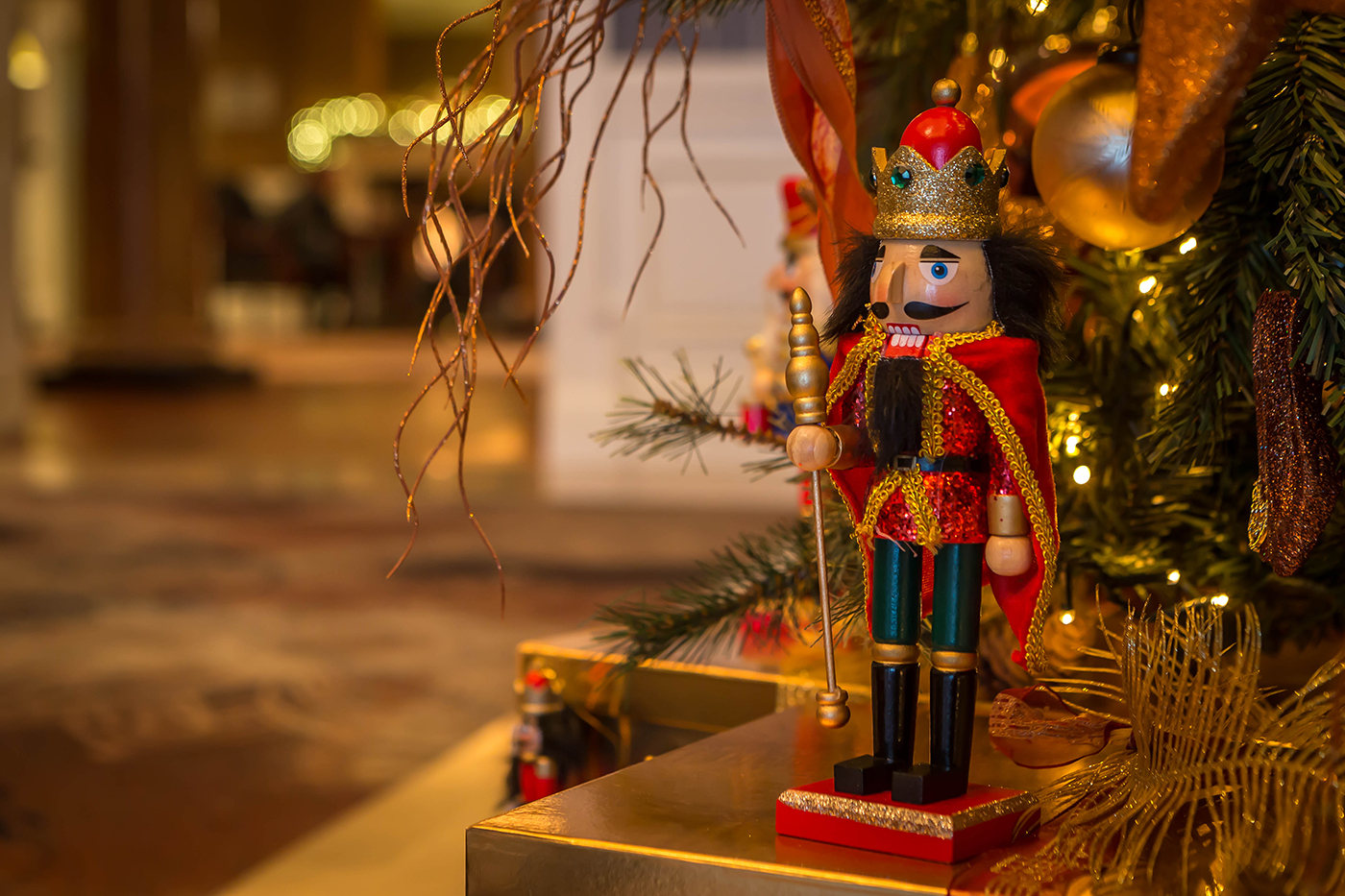 Toy Soldioer Toy @ Christmas Tree in Hotel Lobby  - Seasonal Commercial Photography © David Cantwell Photography
