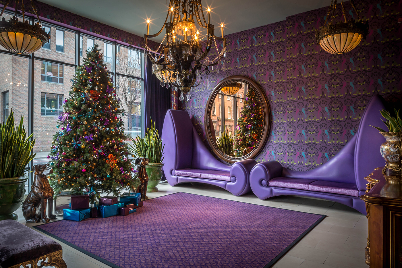 Christmas Tree in Hotel Lobby  - Seasonal Commercial Photography © David Cantwell Photography