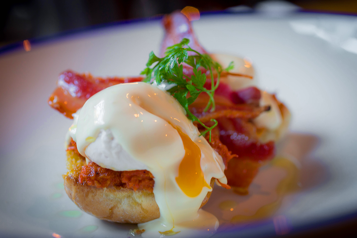 Poached Egg & Side Back Bacon - Food Photography © David Cantwell Photography