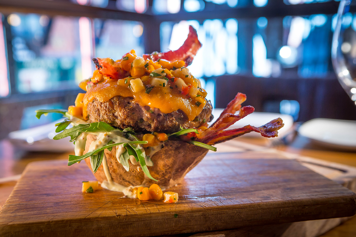 The Gooch Burger @ Bon Appetit Restaurant - Food Photography © David Cantwell Photography