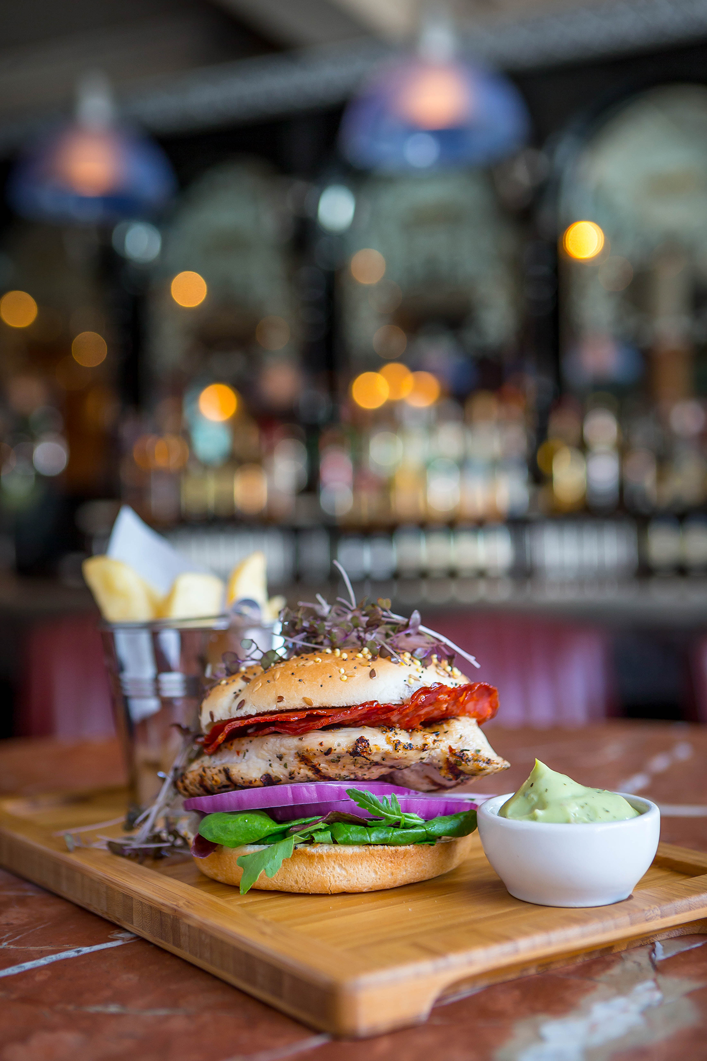Chicken Burger @ Brunswick Bar - Food Photography © David Cantwell Photography
