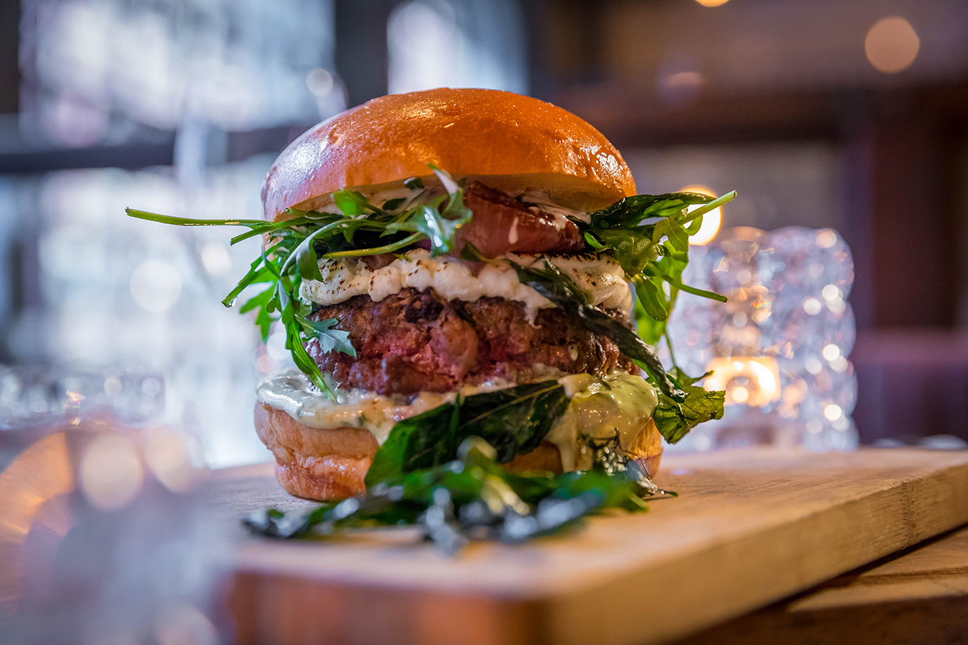 Double Decker Burger @ Clever East Restaurant - Food Photography © David Cantwell Photography