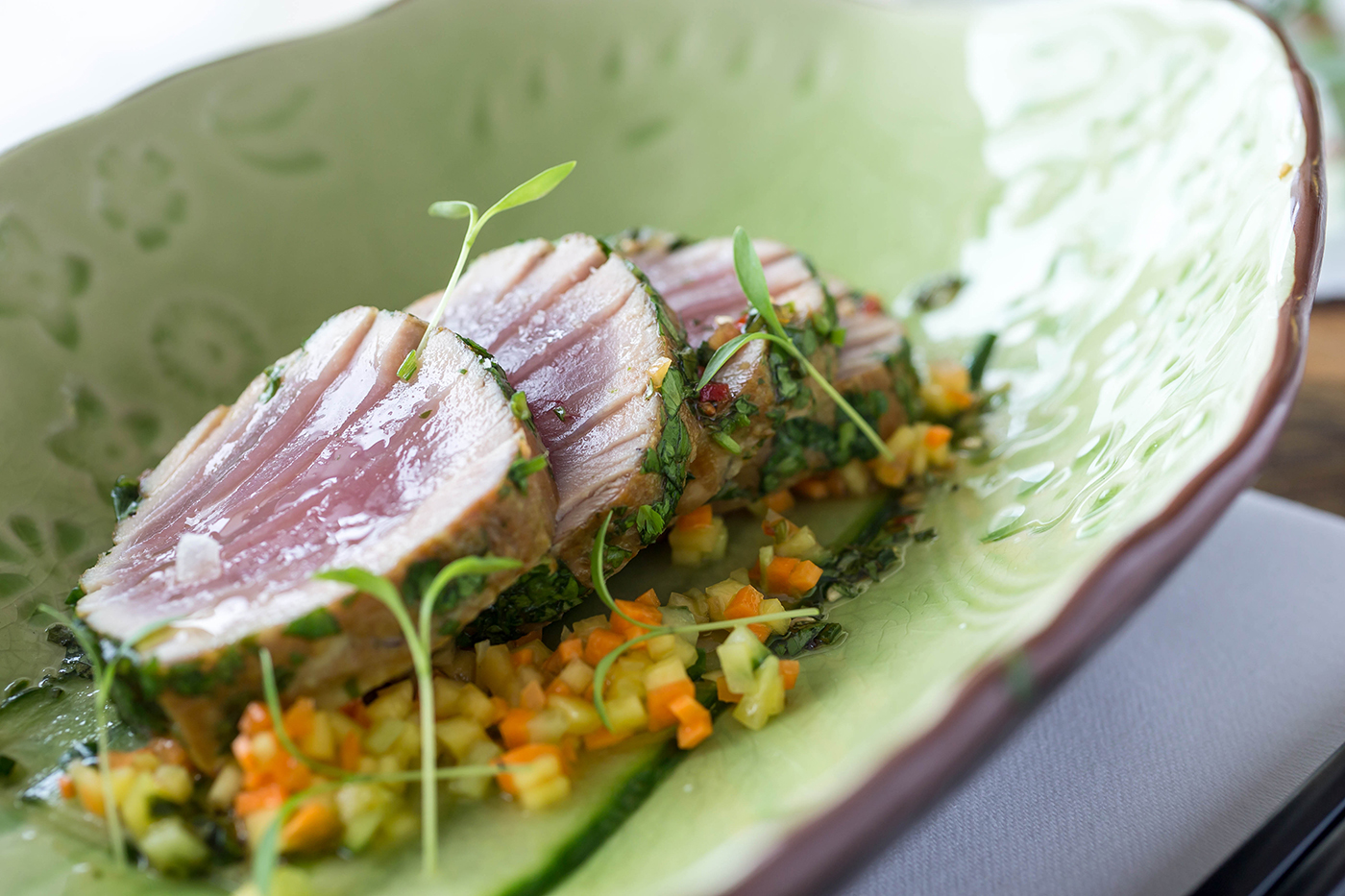 Seared Rare Tuna Fish - Food Photography © David Cantwell Photography