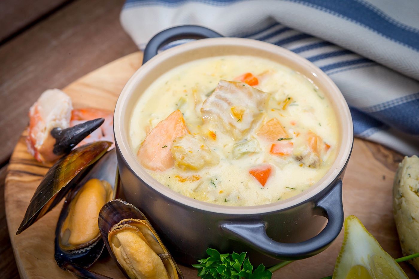 Seafood Chowder - Seafood Food Photography © David Cantwell Photography