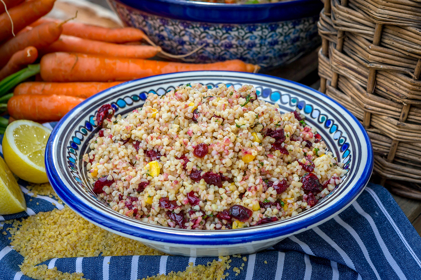 Grains Salad WithSweetcorn & Cranberries - Food Photography © David Cantwell Photography