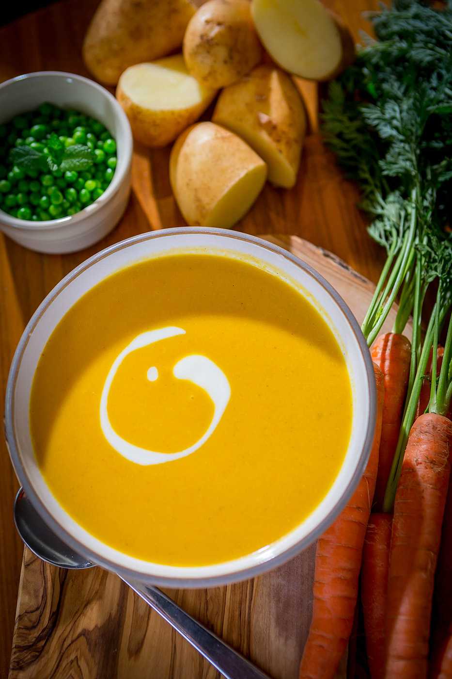Carrot Soup with Cream - Food Photography © David Cantwell Photography© David Cantwell Photography