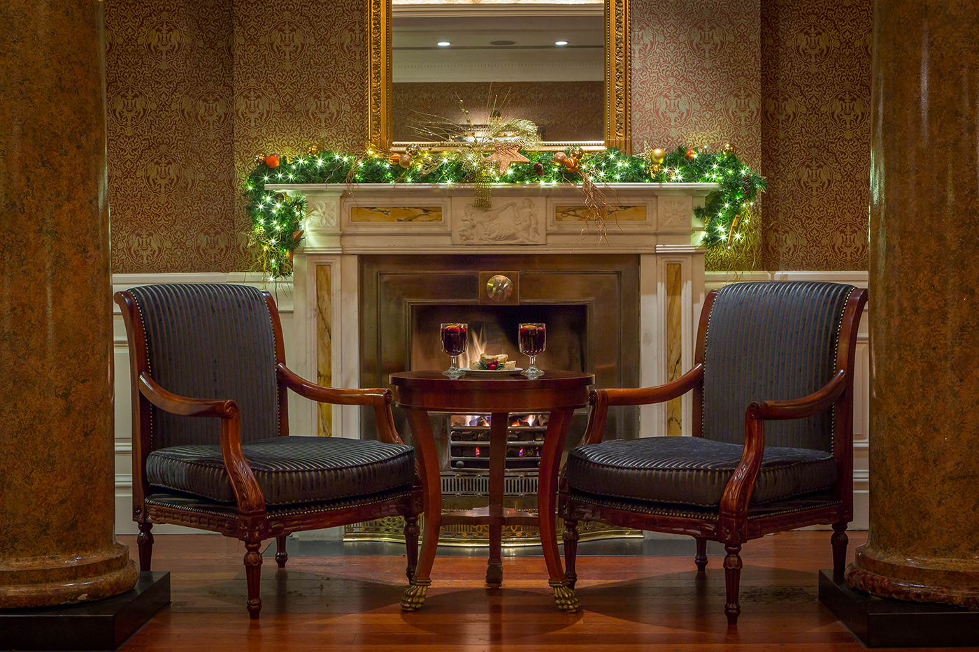 Mulled Wine Drinks By the Fire - Food Lifestyle Photography © David Cantwell Photography