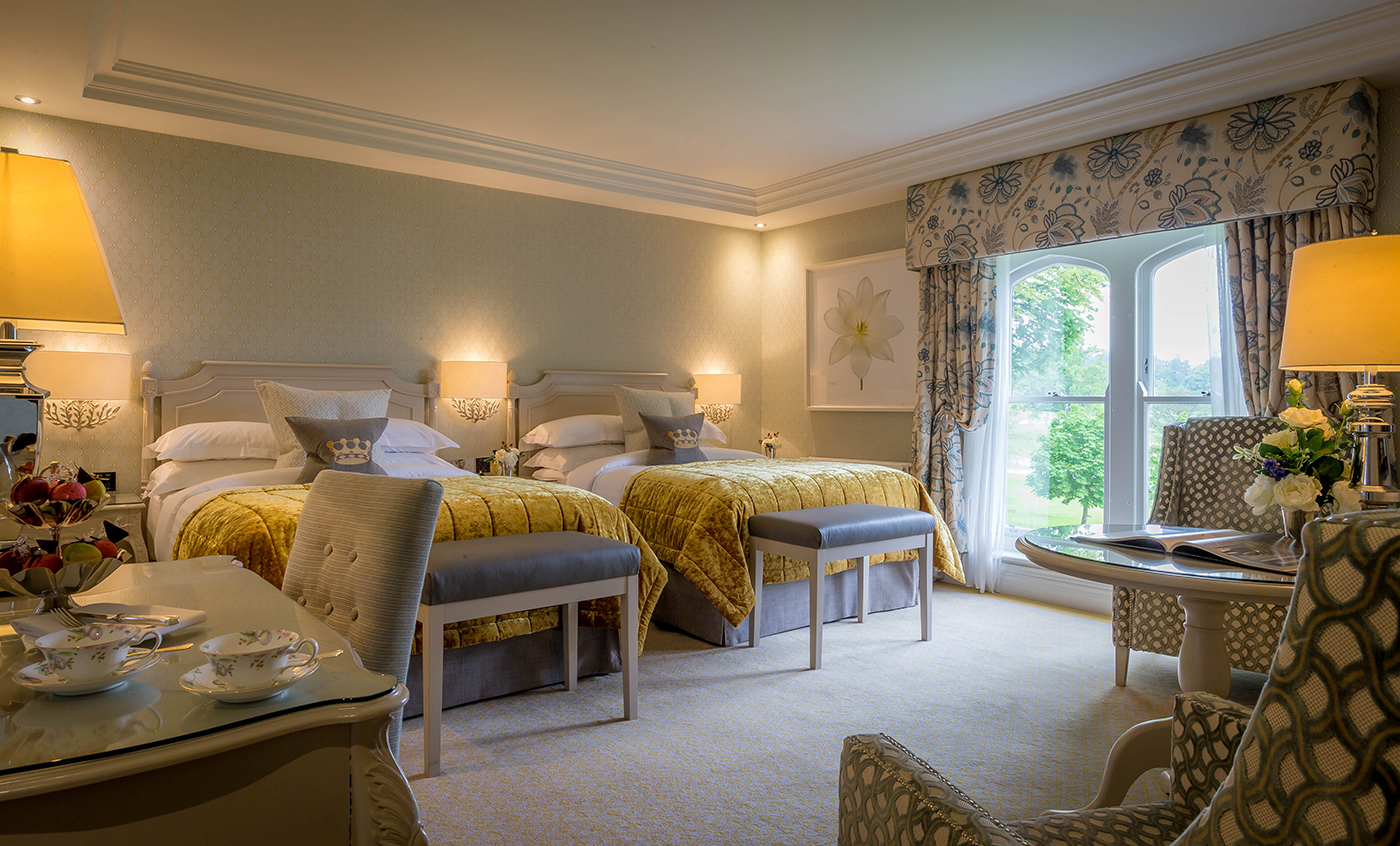 Twin Bedroom - Styled for Leisure Couple @ Dromoland Castle Hotel Hotel Photographer © David Cantwell Photography