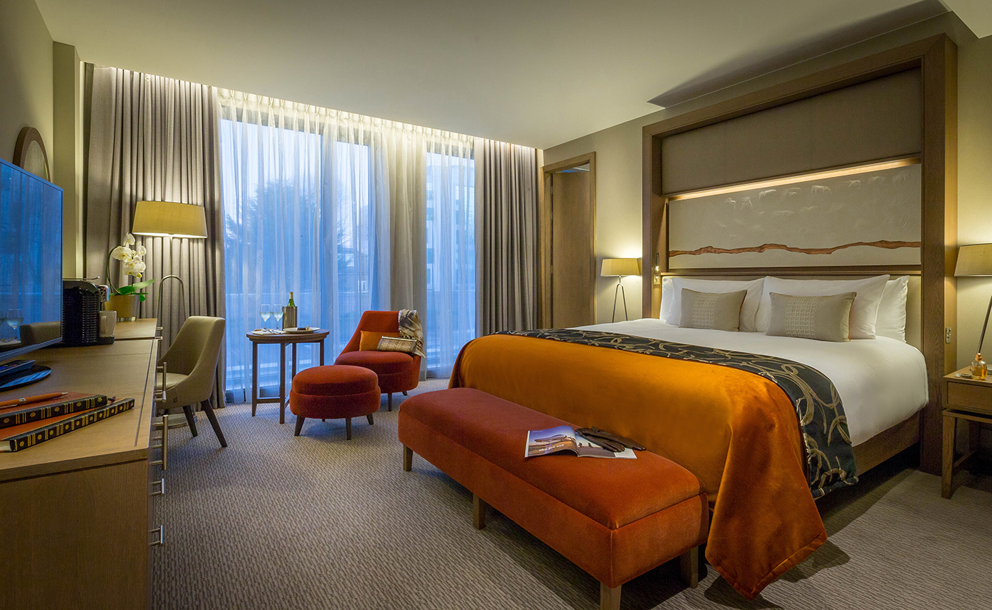 King Double Bedroom - Styled for Executive Couple @ Clayton Hotel Chiswick - Hotel Photographer © David Cantwell Photography