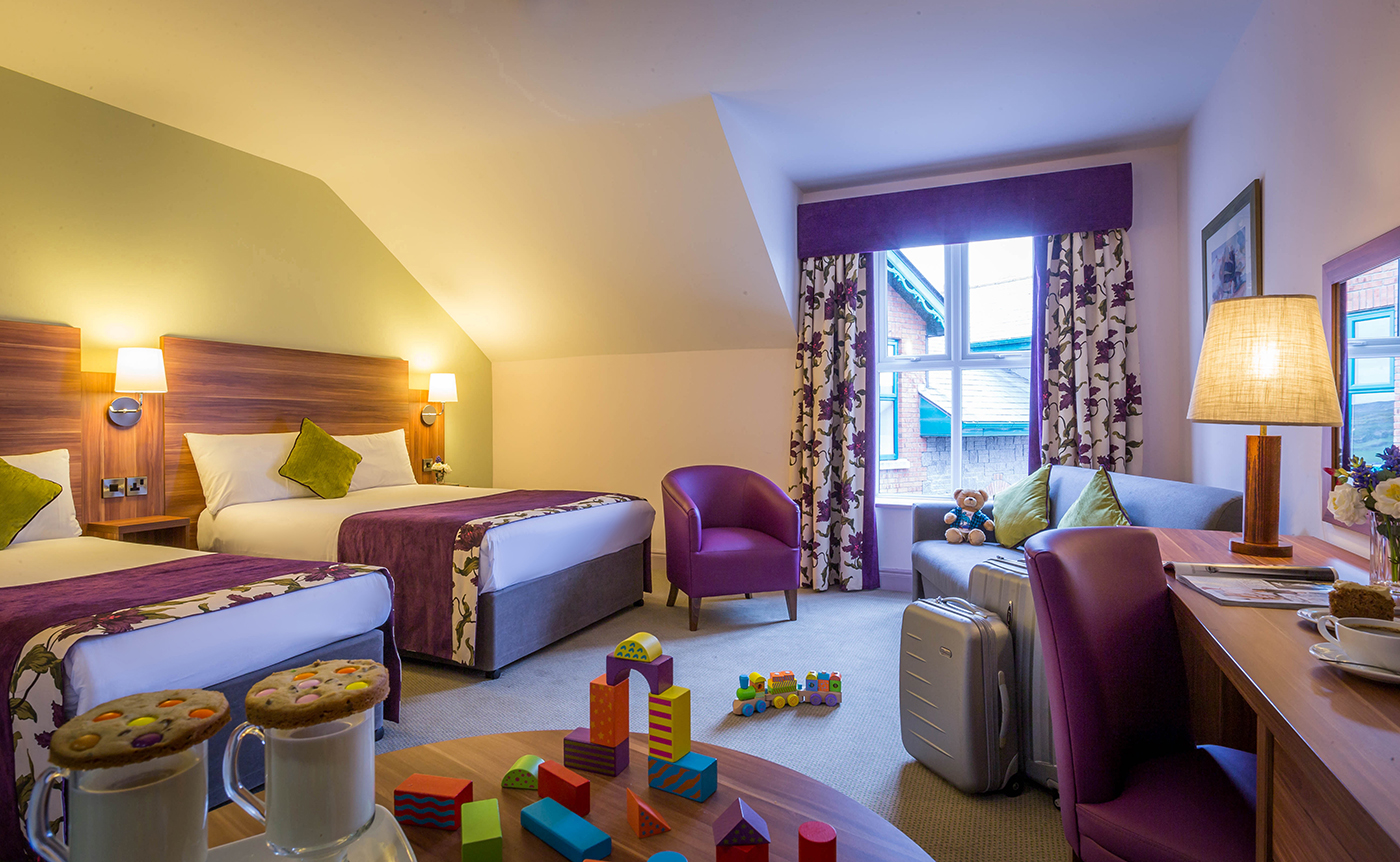 Twin Bedroom Maldron Hotel Oranmore - Styled for Family Bedroom Hotel Photographer © David Cantwell Photography