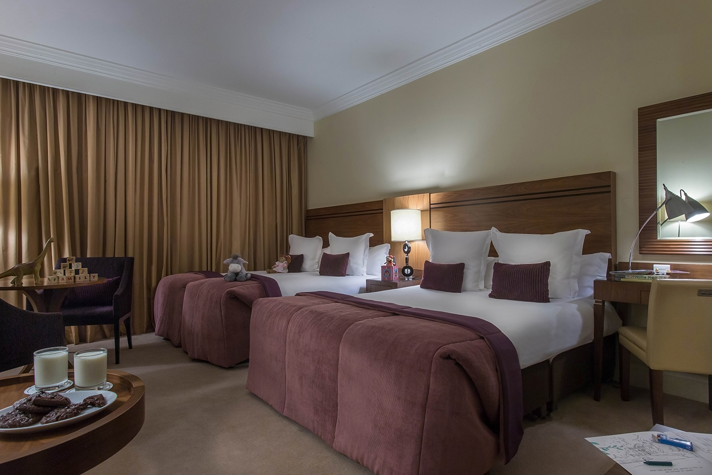 Twin Bedroom @ The Lyrath Hotel - Styled for Family Bedroom Hotel Photographer © David Cantwell Photography