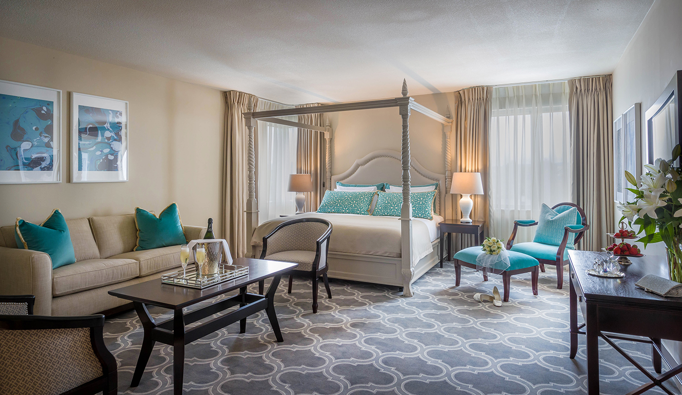 Four Poster Bedroom Suite - Staged for Bridal Suite @ Killeshin Hotel Hotel Photographer © David Cantwell Photography