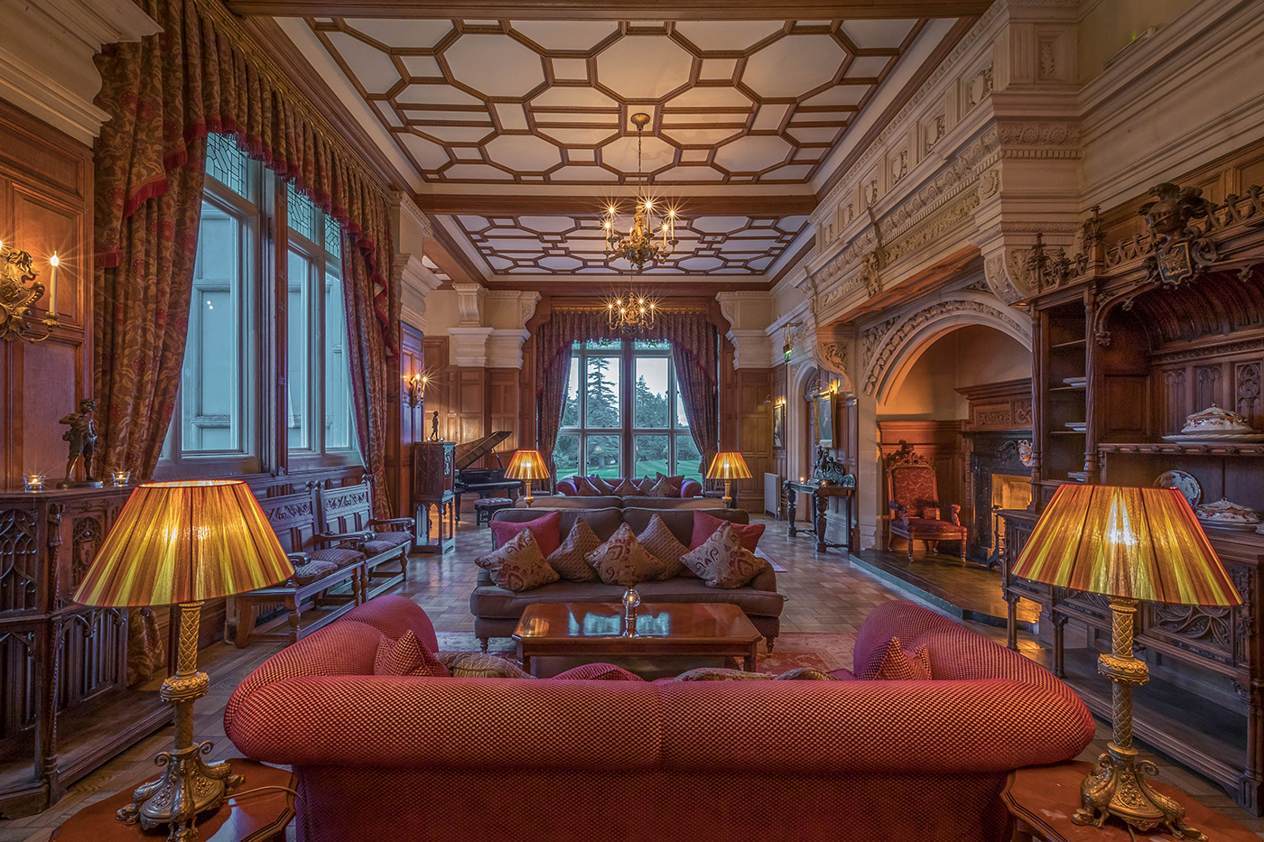 Baronial Hall Drawing Room @ Lough Rynn Castle Hotel © David Cantwell Photography